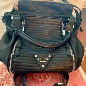 GUESS Black Textured Women's Backpack